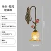 Candelabro de estilo retro francés para sala de estar, comedor y dormitorio nuevos, luminaria cálida y romántica con forma de flor de vidrio