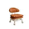 Taburete giratorio con ruedas, taburete bajo para uso doméstico, taburete para cambiarse los zapatos, esencial para el cuidado del bebé, silla tapizada con ruedas, banco con respaldo