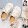 Zapatos de Princesa de Cuero para Niñas, Zapatos Suaves para Niñas, Mocasines de Estilo Británico para Niñas de Primavera y Otoño, Zapatos de Rendimiento con Suela Suave para Niños Mayores