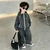 Traje para Niños Otoño Invierno 2026 Nuevo Estilo Coreano Ropa Fresca para Niños Pequeños Ropa de Invierno Sudadera con Capucha Ropa Infantil Estilo Coreano