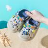 Crocs para niños Hebilla Antideslizante Eva Ligero y a Cuadros Dos Usos Pantuflas para Bebé Niños Niñas Estilo Dibujos Animados