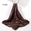 Pañuelo de Seda de Color Sólido de 90 cm, Pañuelo Cuadrado Grande de Color Único, Parasol de Seda Artificial, Pañuelo Cuadrado de Satén Brillante, Chal, Hecho a Medida