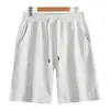Shorts Masculino Huamian, Unissex de Algodão com Caimento Solto, Cor Sólida, Roupa Externa, Calças de Cinco Pontos, Calças Casuais Esportivas, Shorts Casuais de Verão