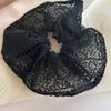 Renda Grande Corte Estilo Retrô Grande Anel de Cabelo de Intestino Bege Rabo Baixo Tendão de Borracha para Mulheres Acessório de Cabelo para Mulheres
