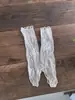 Meias Jacquard de Renda com Pé para Verão Ioulor, Estilo Nicho para Meninas, Meias Respiráveis de Cano Médio Retrô Atacado