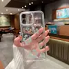 Funda de teléfono transparente floral estilo caricatura, TPU de alta transparencia, funda suave resistente a caídas, cubierta protectora para iPhone 18 Pro Max