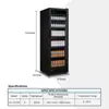 Gabinete Exhibidor Refrigerado para Bebidas Dukers Certificado CE Gabinete Comercial para Cerveza Congelador Profundo Congelador Vertical Estándar Americano