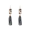 Pendientes con Colgante de Flor de Turquesa en Forma de Gota y Estampado de Leopardo, Estilo Bohemio, Nuevos Accesorios para Orejas de Estilo Europeo y Americano de Heming Jewelry
