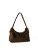 Bolsa de Ombro e Mão Feminina Inverno Novo Design Patchwork Estilo Coreano Nicho, High-End, Fashion, Retro, Versátil