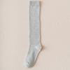 Meias de cor sólida Meias de punho médio e alto para crianças e meias até o joelho Japonês e coreano ins Internet Popular Wear Mori Style Retro Spring and Summer Cotton Socks