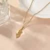 Colar Exclusivo Transfronteiriço em Aço Titânio Não Desbota para Mulheres Versátil Nicho Alto Padrão Luxo Leve Pingente de Clavícula Venda Direta da Fábrica