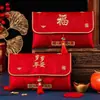 Sobres Rojos para Bodas, Exclusivos para Cambiar Títulos Formales, Diseño Único de Tela Nueva, Bolsas de Sobres Rojos de Alta Gama con Diseño de Tela