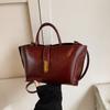 Bolsa de mão grande de primavera de 2025, bolsa feminina nova moda estilo ocidental, bolsa transversal para viagem, bolsa tote para viagem