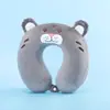 Almohada U de Espuma Viscoelástica Transfronteriza, Almohada para Cuello de Viaje en Avión, Linda Almohada de Dibujos Animados de Rebote Lento para Siesta, Almohada de Soporte para Cuello