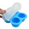 Cubo de gelo de silicone de 4 furos com tampa caixa de suplemento alimentar para bebês selada caixa de frescor portátil criativa caixa de gelo ferramentas de cozinha DIY