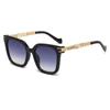 Gafas de sol negras para hombre, gafas de sol para mujer, sentido 2025, nuevo rojo de internet, protección solar hueca, gafas de sol personalizadas al por mayor