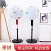 Funda para ventilador eléctrico funda antipolvo funda protectora para ventilador eléctrico de tipo de pie vertical tela integral cubierta de malla redonda anti-gris