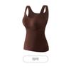 8828 terciopelo calefacción seda ropa interior térmica para mujer forro polar engrosado chaleco antibacteriano otoño e invierno capa base sin costuras