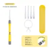 Set de Cuchara Luminosa para Orejas Infantil, Herramienta Especial Segura para Limpiar los Oídos del Bebé, Pinzas con Punta Suave para Eliminar Cera de Oídos, Recargable