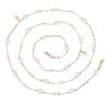 2025 Nuevo Estilo Cadena de Cintura Metálica para Mujer con Perlas Grandes y Pequeñas Cadena Delgada Decorativa Versátil con Gancho para Falda