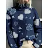Novedades en la plataforma transfronteriza: Suéteres de cuello alto recomendados para mujer, estampado digital, serie personalizable