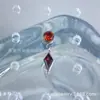 Pendientes de Hilo Interno de Titanio G23 con Colgante de Piedra de Cometa Cilíndrica de Aleación de Titanio Astmf-13 Stud para Piercing Labial con Circonita