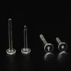 No Alérgico 3mm Ranura Resina Flat Ear Needle Arete Transparente Joyería Adhesiva Joyería Hecha a Mano Accesorios de Joyería DIY