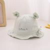 Gorro de bebé nuevo, gorro de pescador fino de primavera para bebés, niños y niñas, bonito gorro de lavabo con protección solar y diseño de conejito.