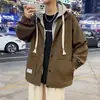 Estilo de Diseñador Nueva Chaqueta con Capucha para Hombre Ins Casual Americano Holgada Moderna Juvenil Retro Ropa de Abrigo