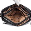 Bolsa de couro macio transfronteiriça feminina 2025 novo estilo coreano simples casual bolsa de ombro crossbody bolsa de mãe de três camadas de grande capacidade