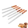 Cuchillo para Pan de Acero Inoxidable con Mango de Madera Listo para Usar Espátula para Pasteles Cuchillo para Rebanar Tostadas Herramientas de Horneado Venta al por Mayor