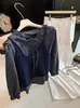 Conjunto de duas peças em malha com camisa xadrez de renda com cadarço + camisola, design retrô estilo coreano, cor café, para mulheres