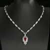 Joyas Nuevas Transfronterizas Zhuang Shengsheng Corindón Imitación Moda Joyería de Alta Gama Resistente Colgante Collar Piedra Principal 10*14