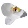 Flor de Falenopsis Individual Simulada 3D de Alta Gama PU Dorado Púrpura DIY Accesorios para Pared de Flores de una Sola Cabeza Material Floral Flor Artificial