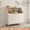 Armário de Chá de Madeira Maciça Aparador de Luxo Leve Armário Simples de Preparo Armário Lateral Integrado de Parede Armazenamento de Sala de Estar Armário Lateral Armário de Café