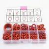 Um conjunto de 351 O-rings de silicone, resistente a óleo e calor, adequado para automóveis e tubulações, 10 tamanhos