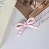 Grampo de Cabelo com Laço de Bolinhas Clip Lateral Estilo Doce Clip para Franja de Menina Clip Reto Clip Bico de Pato Presilha Acessório de Cabelo