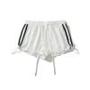 Verano JD197-24 Nuevo Estilo Europeo y Americano Color Contraste Dos Barras Cordón Cintura Elástica Spice Girl Casual Deportivo Pantalones Cortos Hot