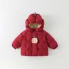 Chaqueta de Plumón para Bebé Ropa de Invierno para Niños y Niñas Ropa para el Cuerpo del Bebé Gruesa Cálida Ropa de Liebre 90 Ropa de Plumón de Pato Blanco para Salir en Invierno
