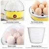 Mini Cozedor de Ovos Multifuncional Transfronteiriço, Desligamento Automático, Pequeno Cozedor de Ovos Doméstico para Cozinhar Ovos no Vapor e Pudim de Ovos