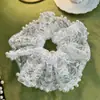 Goma para el pelo de encaje y perlas de alta gama, Goma para el pelo de alta gama, Banda de goma duradera de alta elasticidad, Goma para el pelo para moño de mujer