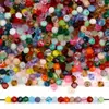 Cuentas de cristal de forma de diamante de colores de 4 mm, cuentas de vidrio facetado de color sólido transparente, materiales de cuentas sueltas para enhebrar DIY