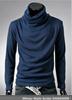 Camiseta de Color Sólido para Hombre Otoño e Invierno Camiseta Base ebay Nuevo Diseño de Cuello Alto Camiseta para Hombre Coreana