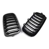 Adecuado para modelos Bmw X5F15 X6F16 de 14 a 16 años, Rejilla Frontal de Patrón Semi-Fibra de Carbono Brillante Negra, Rejilla de Admisión