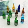 Accesorios Mini de Resina para Botella de Vino Simulada DIY Llavero Colgante de Botella de Cerveza Colgante para Collar Pendiente