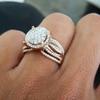 Eliminado de la Plataforma Wish: Nuevo Anillo Popular Cielo Estrellado para Mujer, Anillo de Compromiso Estilo Europeo y Americano con Incrustaciones Completas de Pedrería, Joyería para Manos