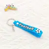 6057 # Chaveiro Clássico Versátil Padrão de Futebol Série de Acessórios com Cordão de Couro Pulseira Lanyard Estilo Simples