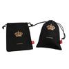 Bolsa de Cordón de Lona de Algodón Negro con Bolsillo de Paquete de Regalo Personalizable Impresión Digital Poliéster Algodón
