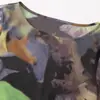 L26147-25 Nuevo Estilo de Verano Estilo Europeo y Americano Moderno Vacaciones Casual Vestido Estampado de Cuello Redondo y Manga de Campana