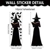 Pegatinas Estáticas de Halloween al por Mayor Silueta Bruja Fantasma Calabaza Pegatinas de Pared Decoración Sala de Estar Pared de Cristal Pegatinas para Ventana